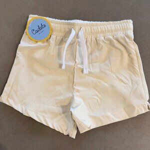 Cadets Le Club Shorts Butter Yellow Size 4/5 Terry Waistband NWT Boys